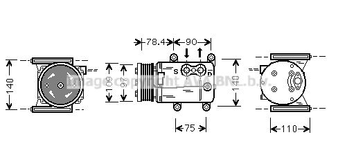 AVA QUALITY COOLING Компрессор, кондиционер JRAK025